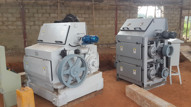 Machine de battage de fruits de palme