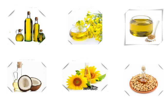  diverses huiles de cuisson brutes