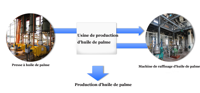 Organigramme de traitement d'huile de palme